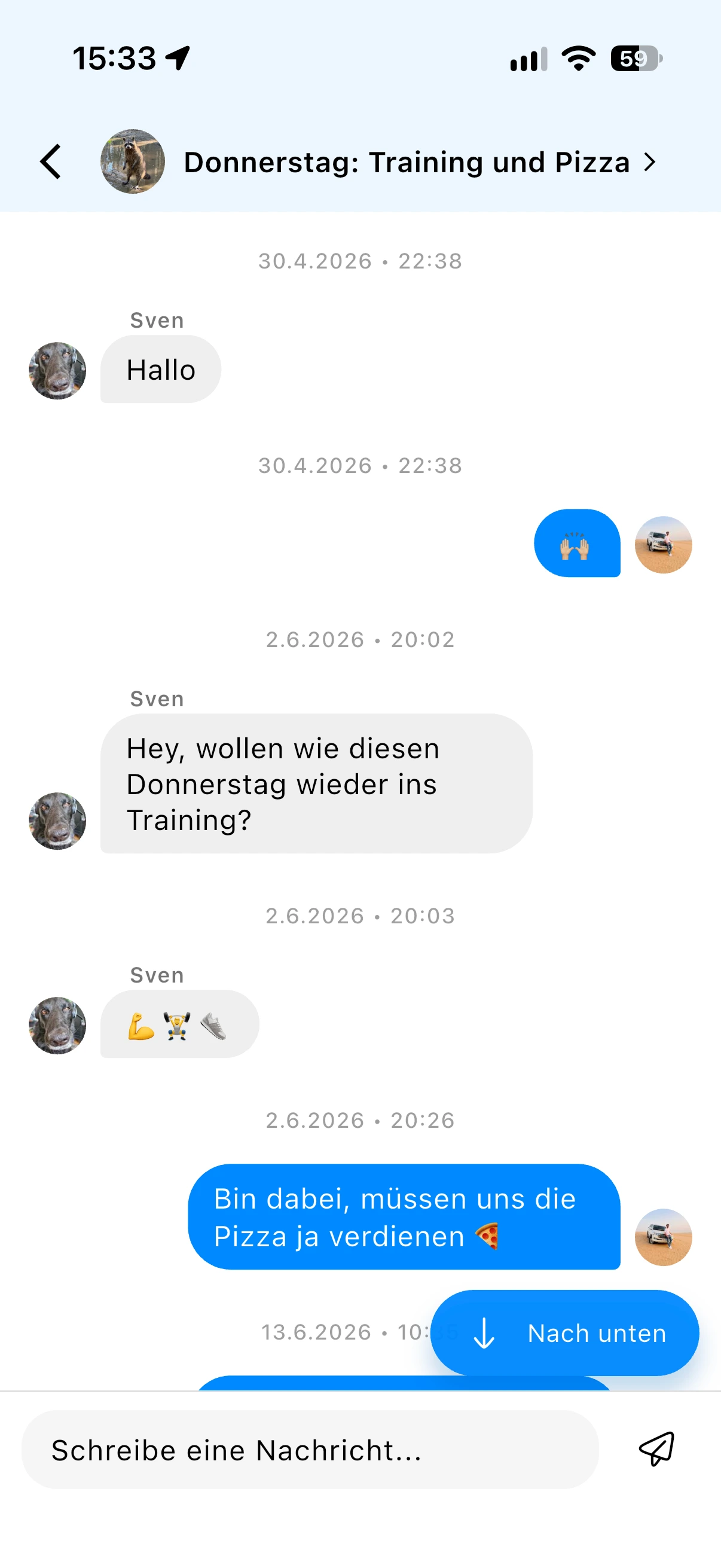 Chats: Plant gemeinsam im Gruppenchat.